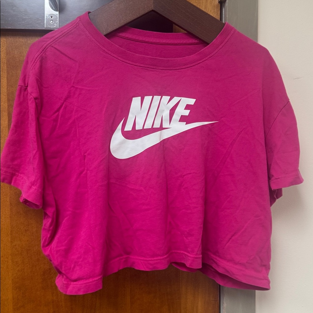 Nike Fuchsia Crop Tee
